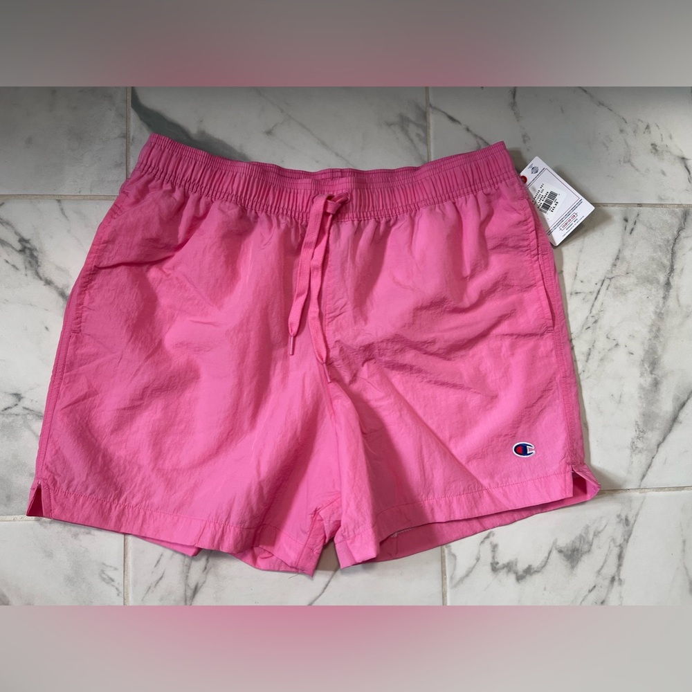 Pink Champion nylon shorts
